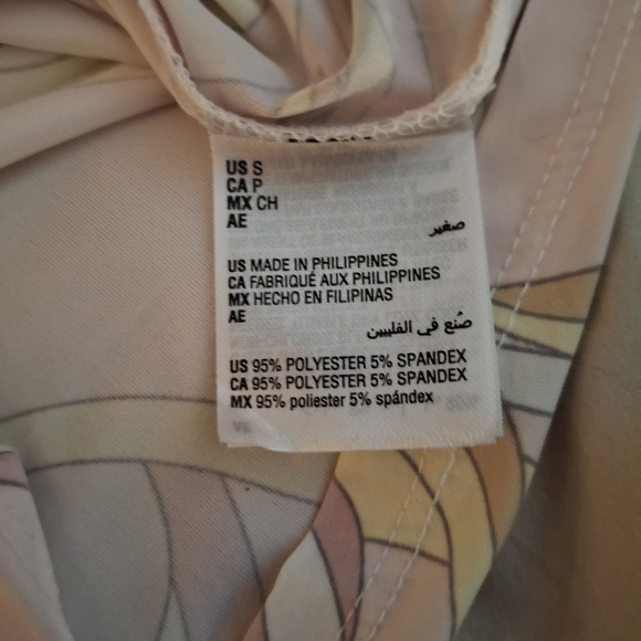 INC International Concepts Pastel Abstract Women's Blouse - Picture 6 of 7